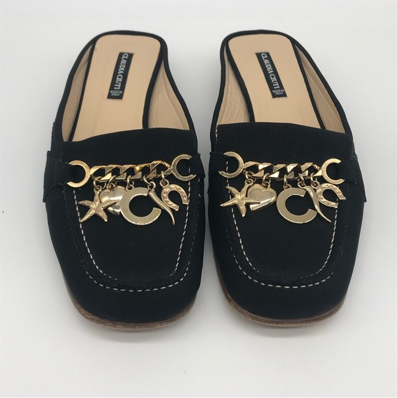 Claudia Ciuti Loafer Mules Charmed Black Slip on Womens Size 8 - Picture 2 of 14